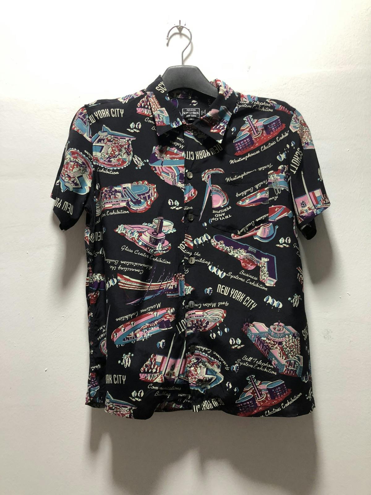 SCHOTT BROS Rayon Shirt NYC Hawaiian Japan - 1