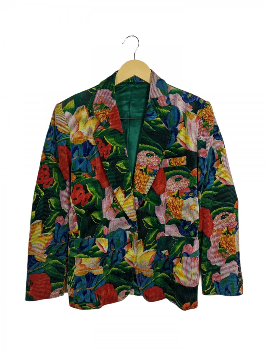 Vtg Floral Blazer Light Jacket Office Coat - 1