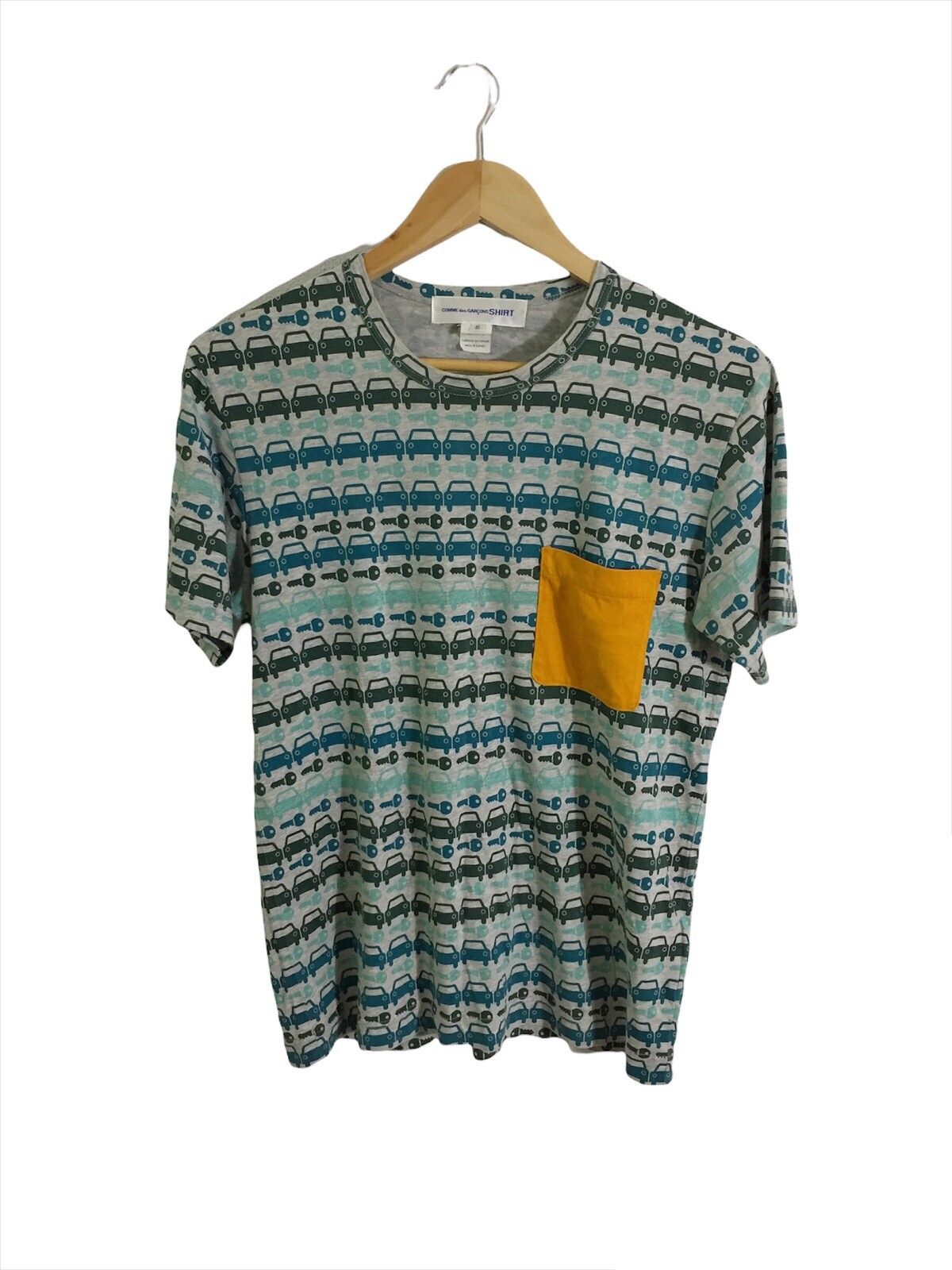 AW11 Comme Des Garcons “ Car Keys “ Stripes Pocket Tee Shirt - 1
