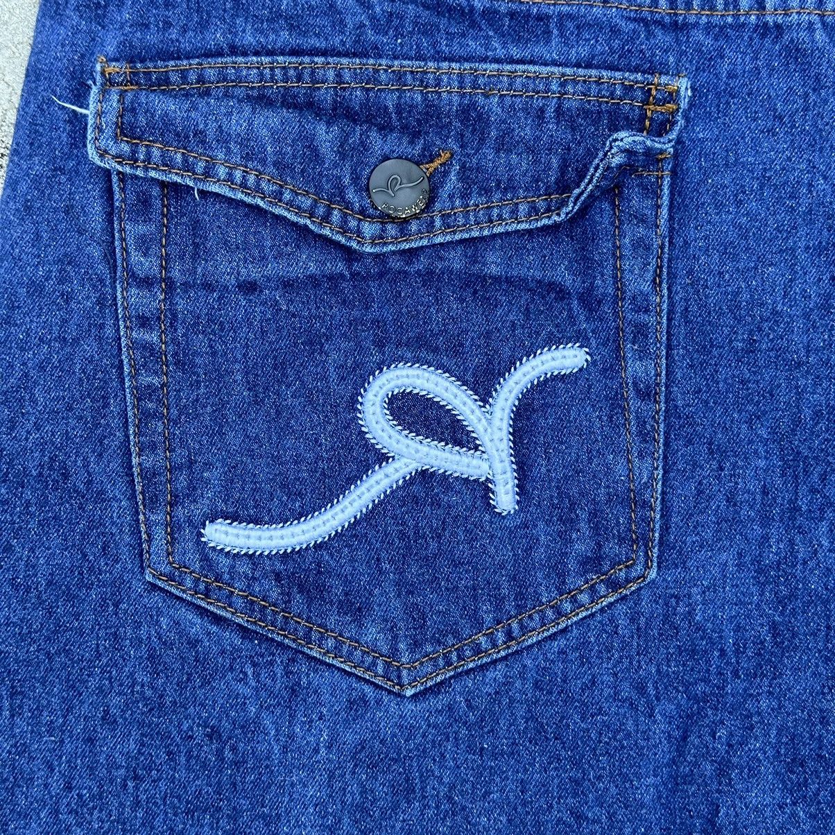 Vintage Y2K Rocawear Embroidered Logo Denim Shorts - 5