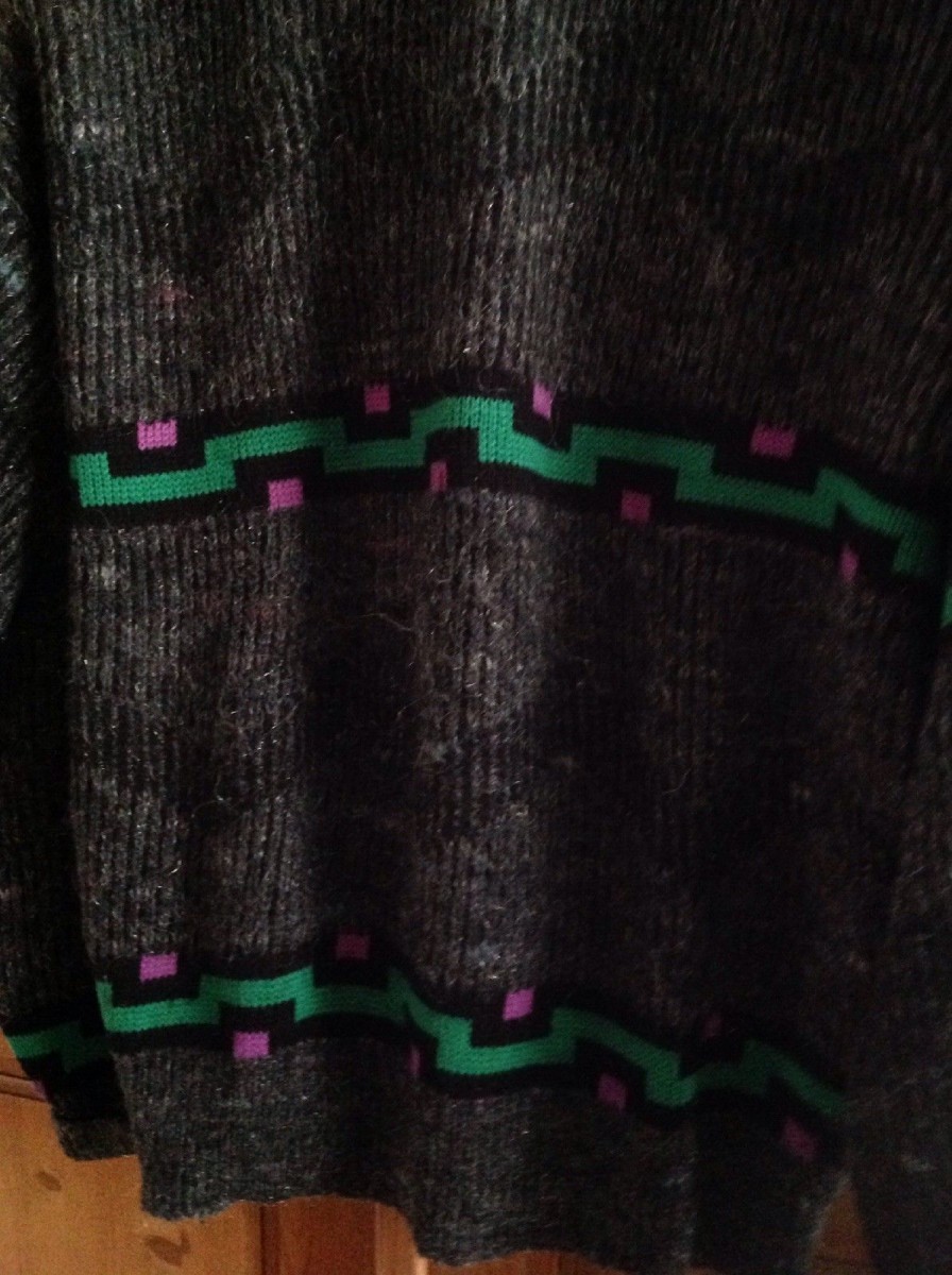 Italian Mohair/Wool Pattern Sweater Jumper - 2