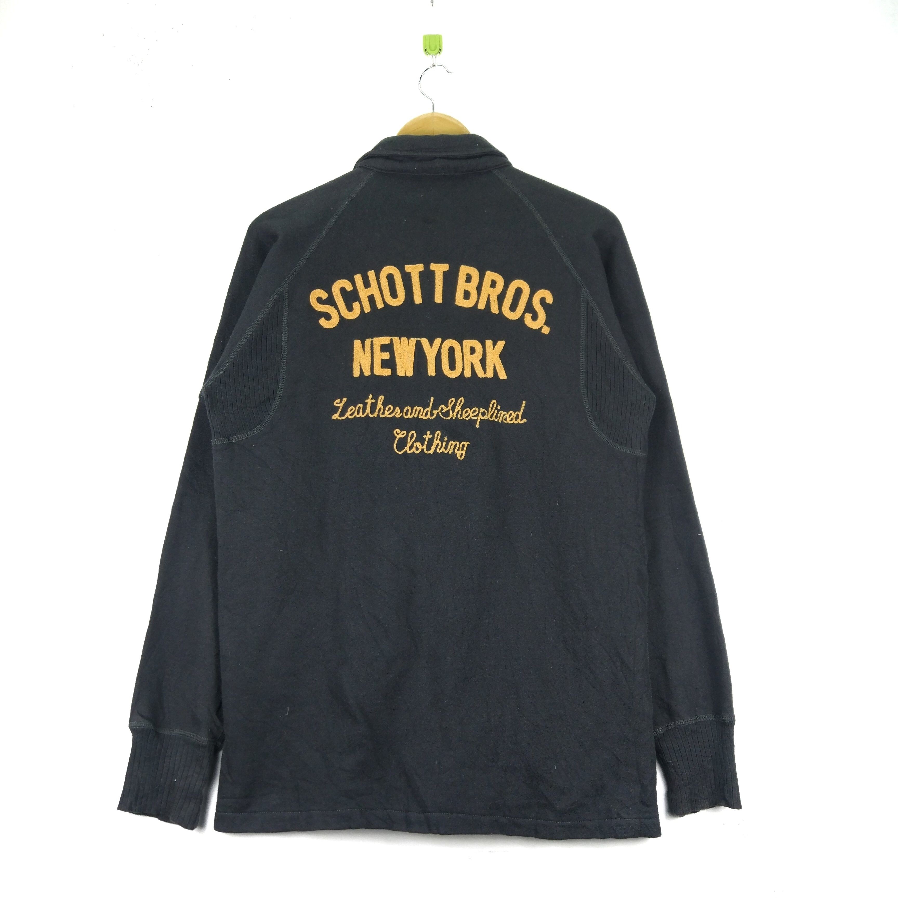 Schott Embroidery Button Down Jumper Sweatshirt - 1