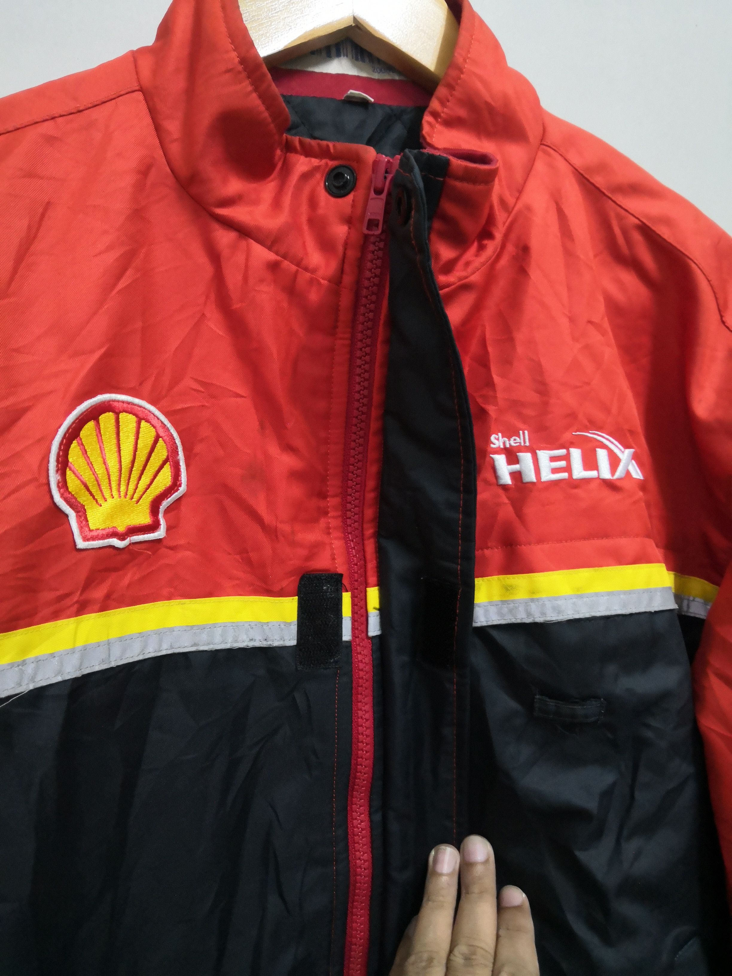 Vintage F1 Ferrari Team Shell Helix Quilted Lined Jacket - 8