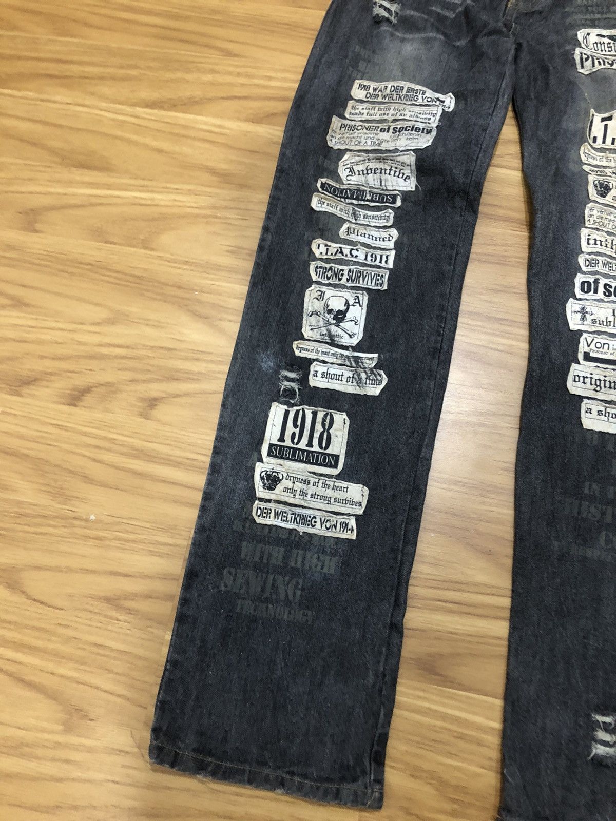 Seditionaries - 1990 - In The Attic Japanese Distressed Patches Denim Pant - 3