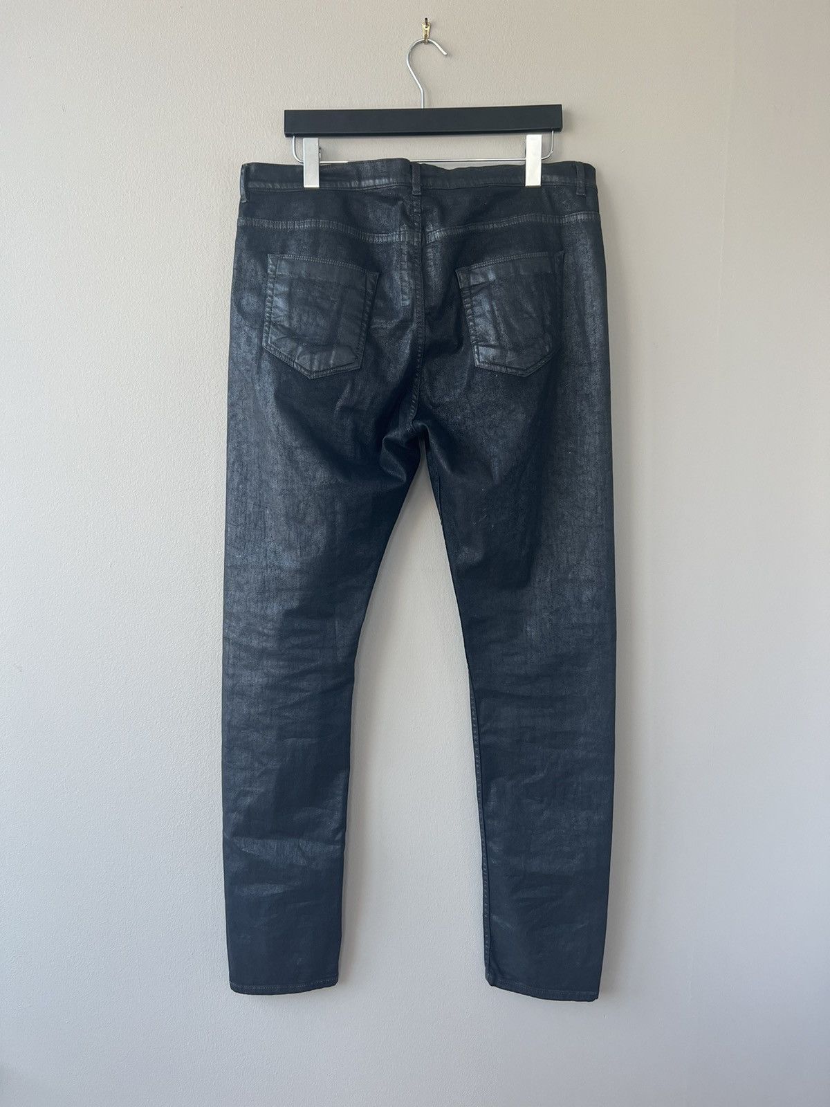 Black Waxed Torrence Cut Jeans - 7