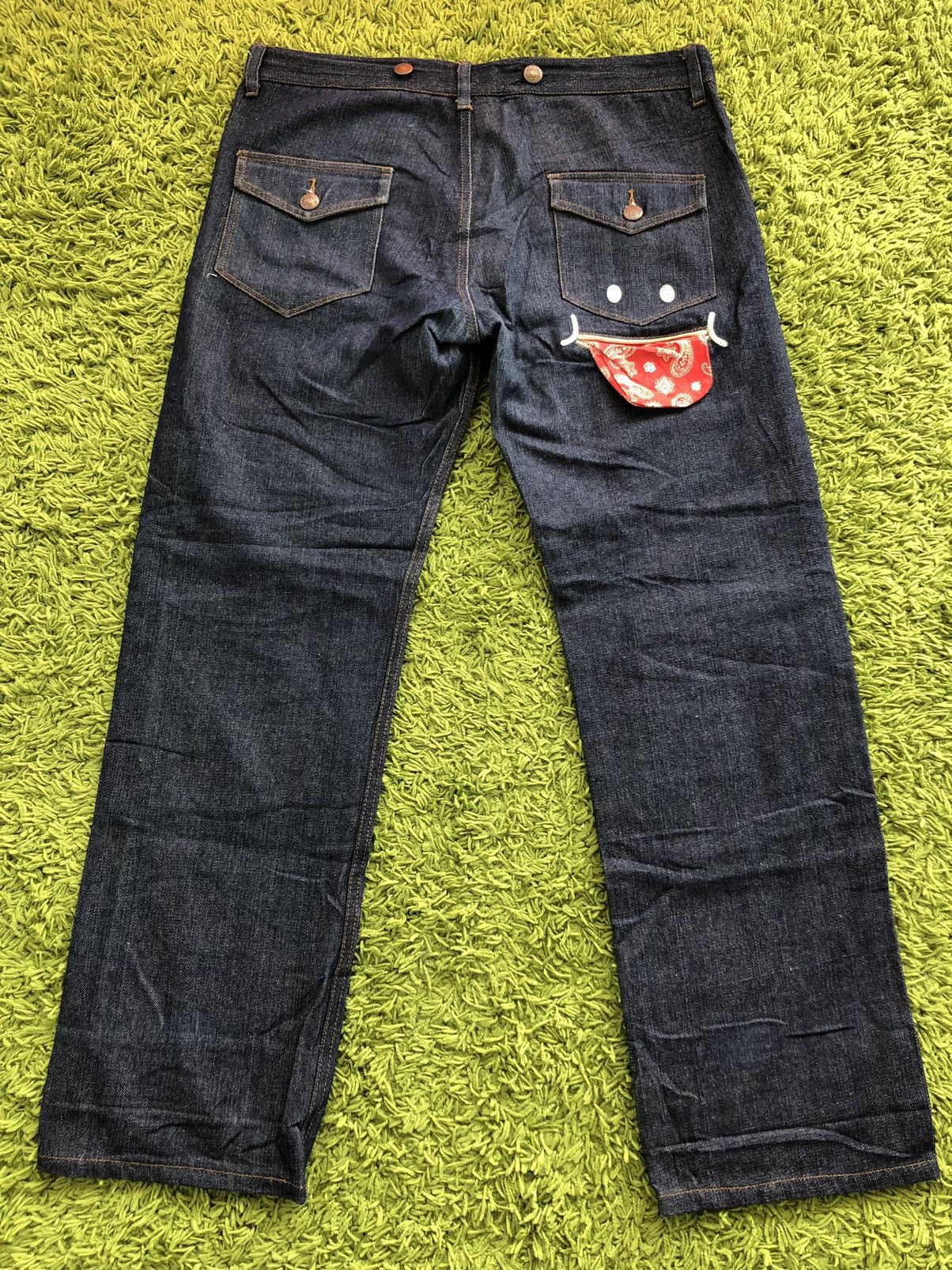 Vintage - Up Smile Inspired Kapital Design Denim Jeans - 1