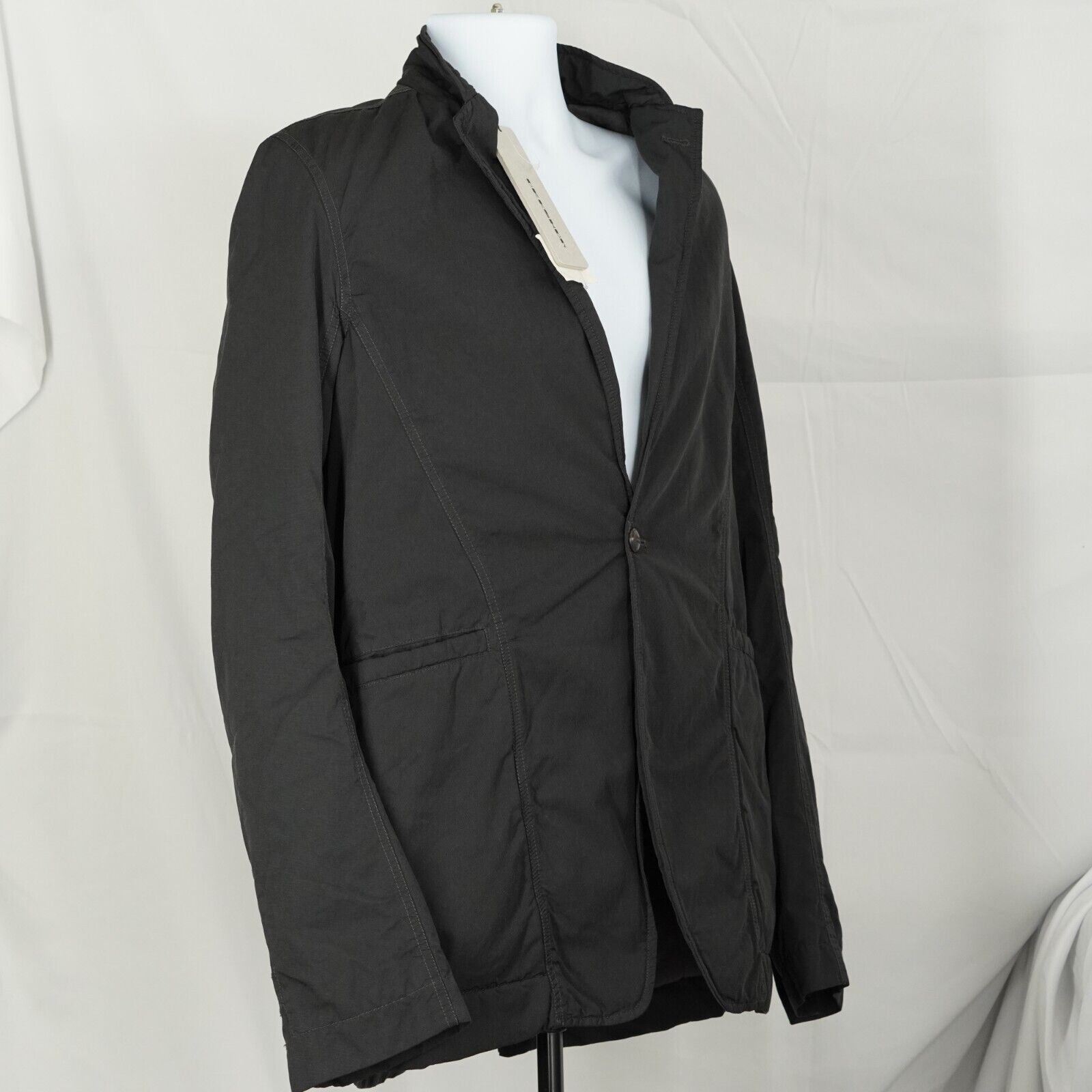 Rick Owens Drkshdw Long Black Blazer Quilted Murray - Large - 10