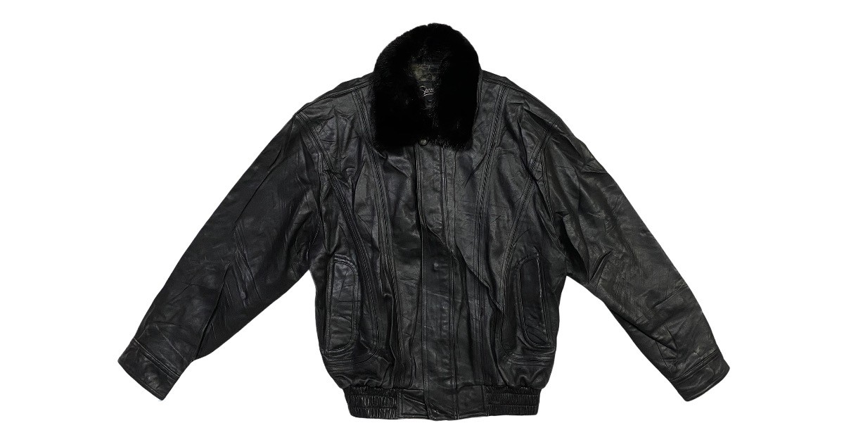 Leather Jacket - Men's Cafe Racer Motorcycle Leather Jacket - Italian Skin Used - 1