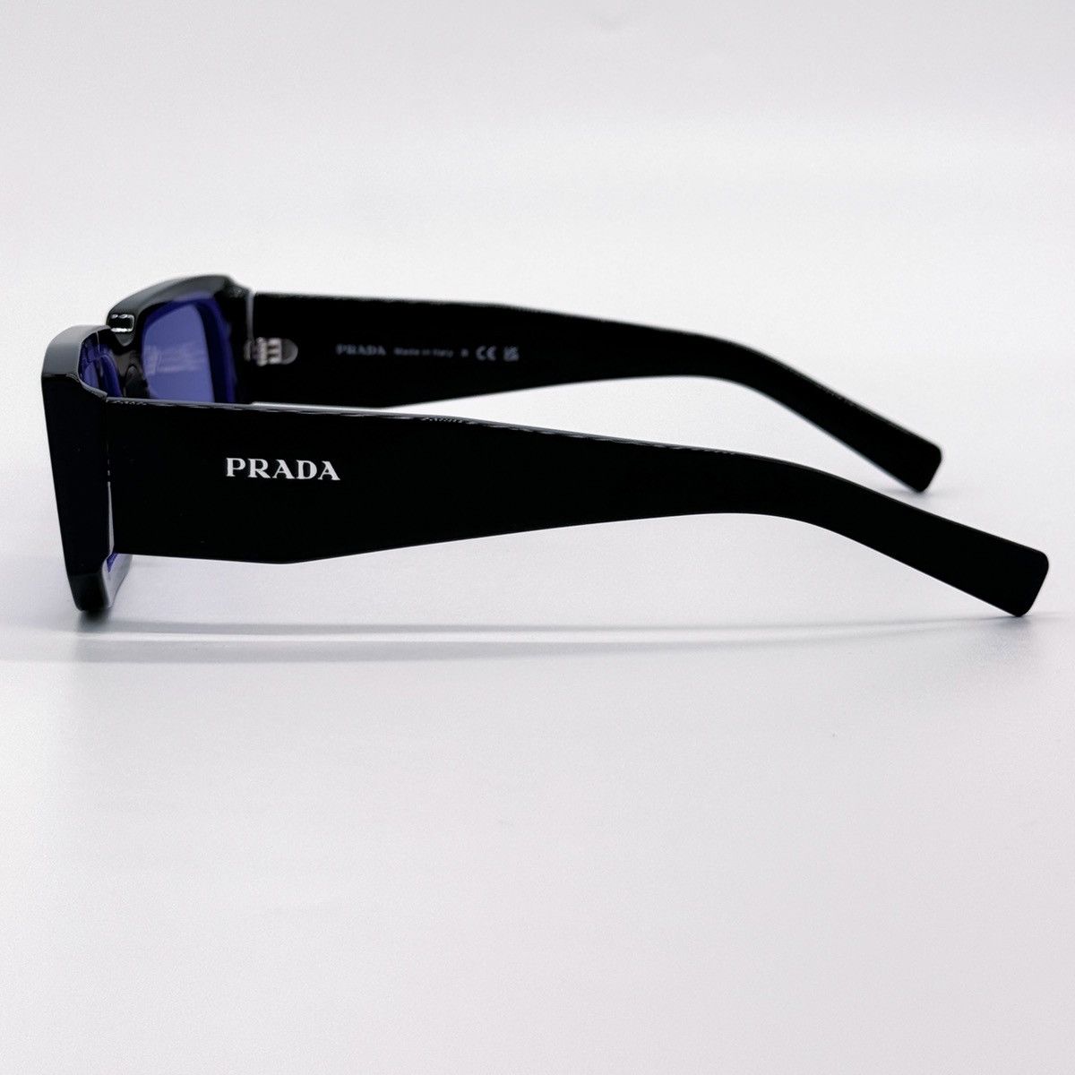 NEW PRADA SPR 06Y 02Z01O SQUARE BLACK PR 06YZ SUNGLASSES - 7