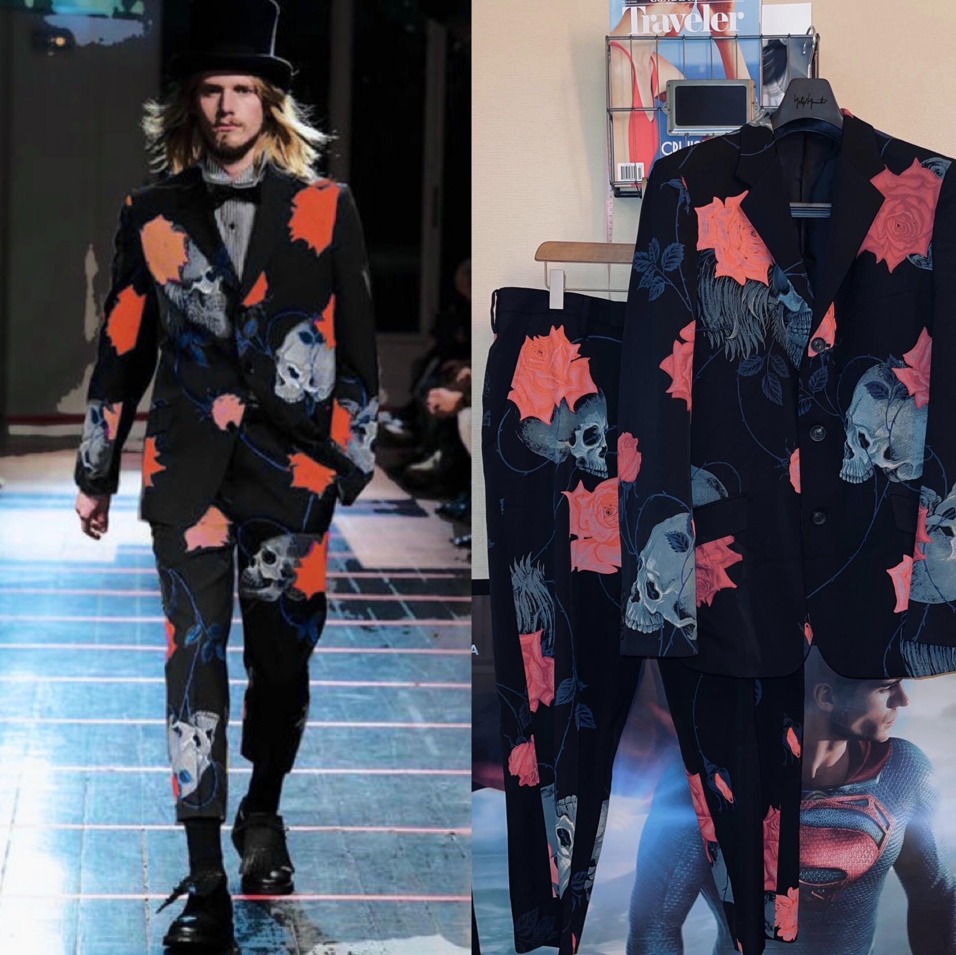 Yohji Yamamoto 18ss skull rose suit jacket - 6