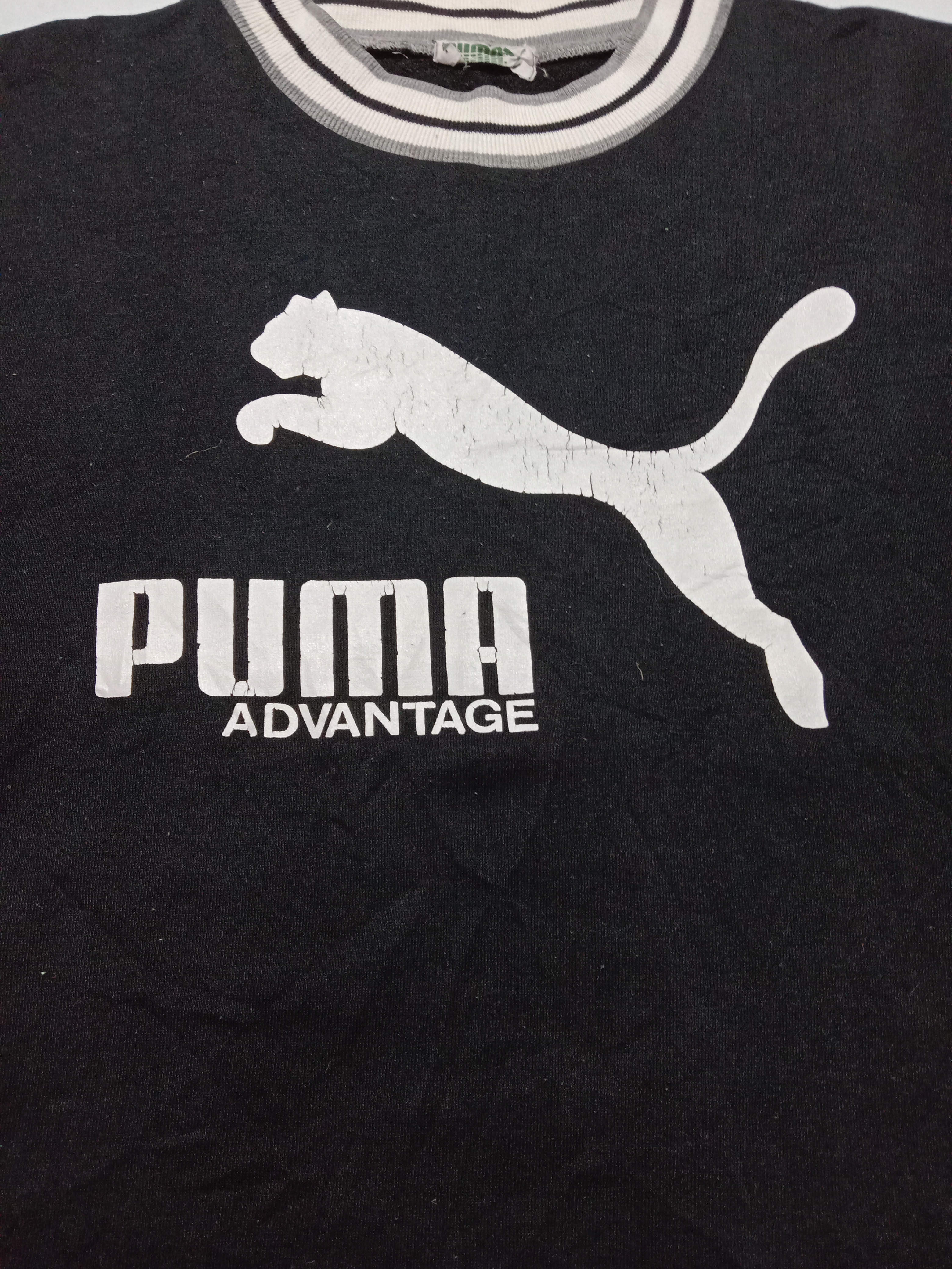 Puma Black Sweatshirt Pullover Jumper Big Logo Crewneck - 2