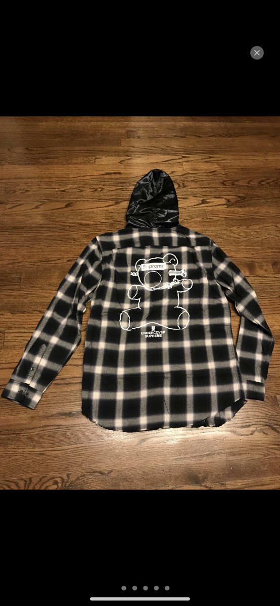 Supreme x Undercover Black Satin Bear Flannel - 1