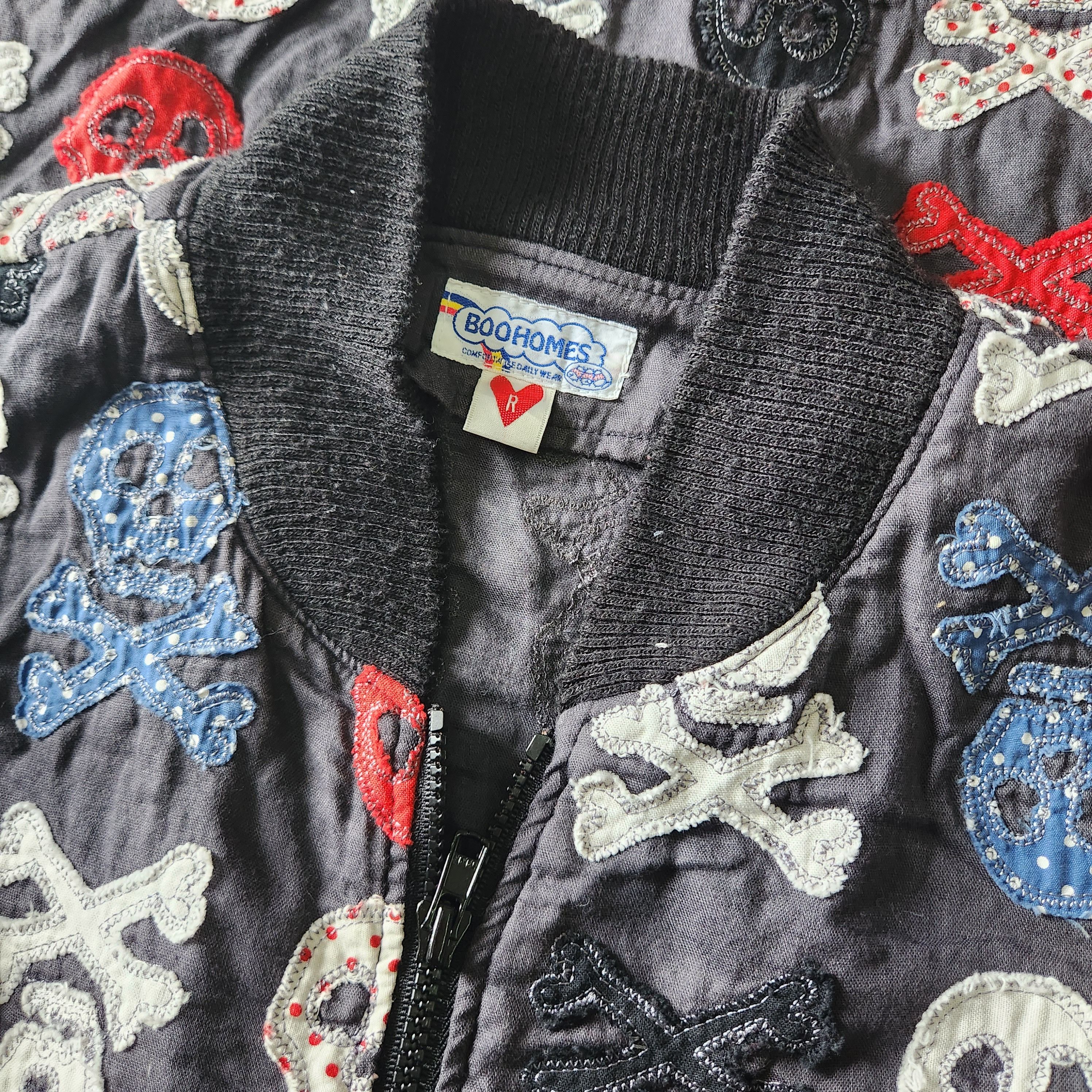 Archival Clothing - Horror Skulls Full Patches Sweater Full Zipped Japan - 3