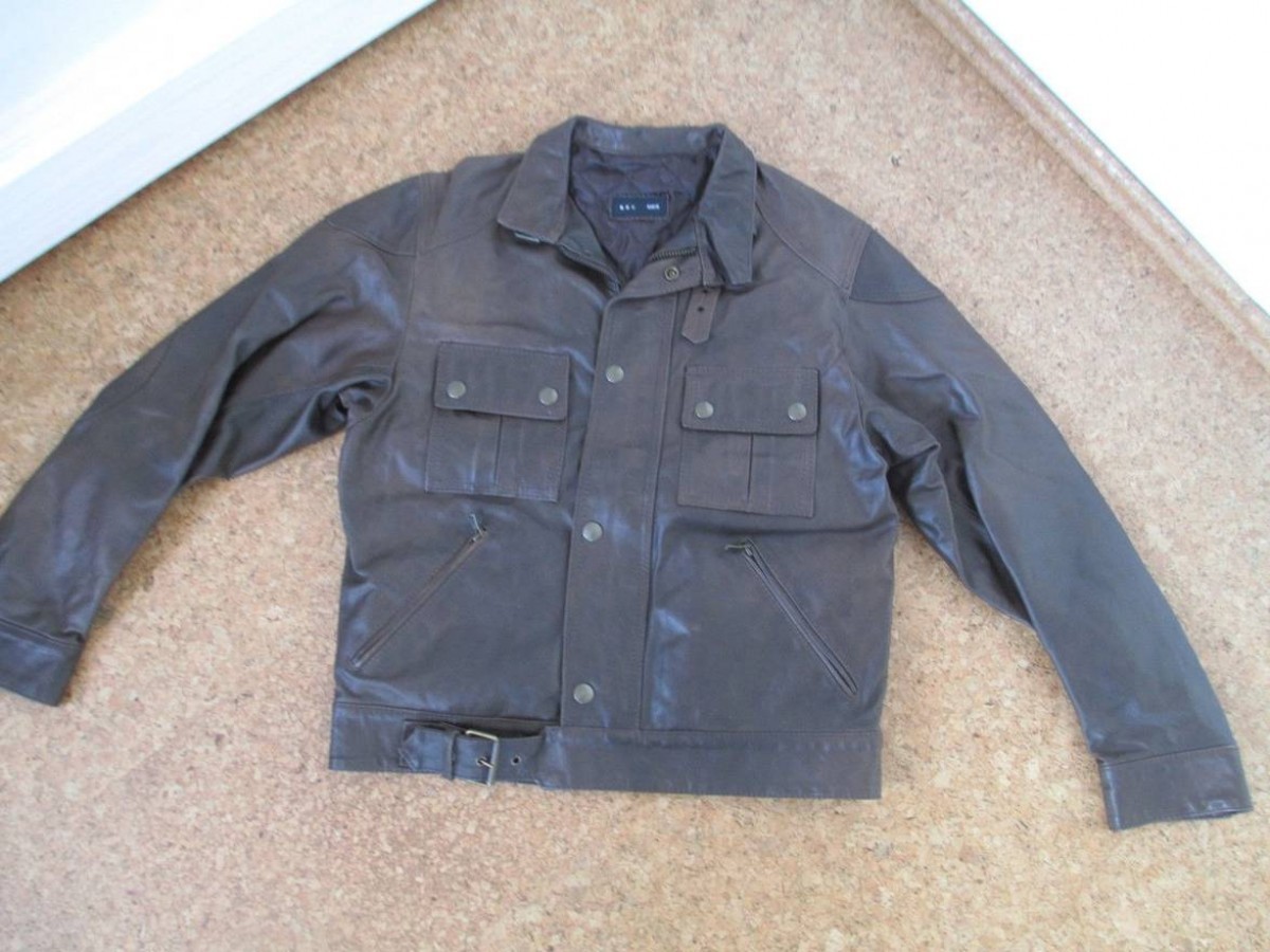 Italian - S-M Made In Italy Brown Biker Leatherjacket - 3