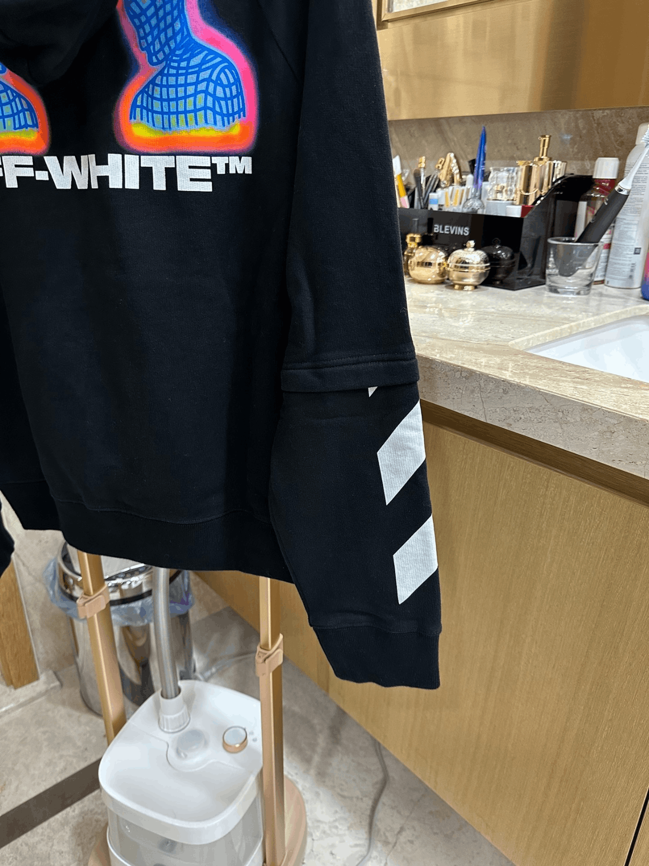 Off-white black hoodie S - 4