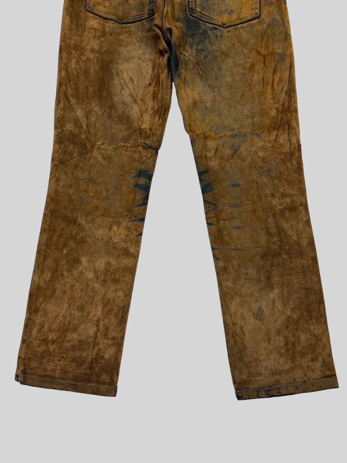 VINTAGE E.BLUE RAINBOW CLAW MARKS BROWN DISTRESSED JEAN - 13