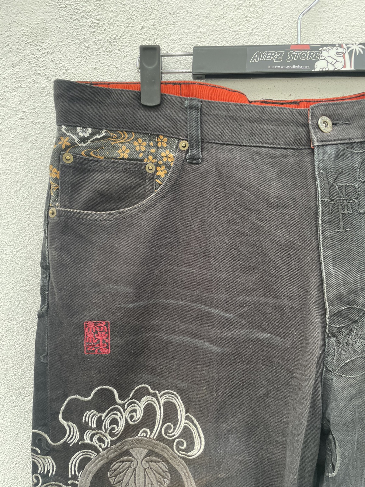 Japanese Brand - Karakuri Tamashi Embroidered Jeans - 3