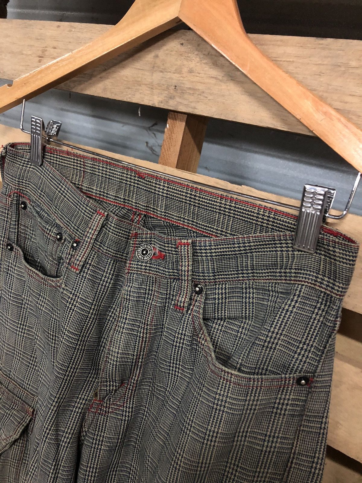 Vintage Levi’s 505 Tartan Cargo Denim Jeans - 5