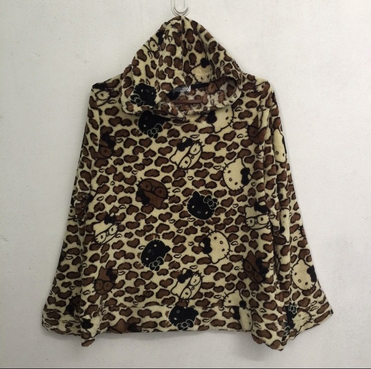 Japanese Brand - Full print hello kitty cartoon fleece hoodie - 1
