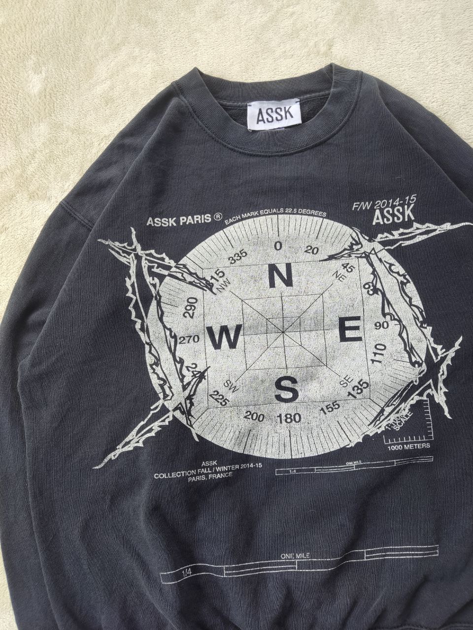 Rare🔥 ASSK Compass Collection Fall/Winter 2014-15 Paris France Sweatshirts - 4