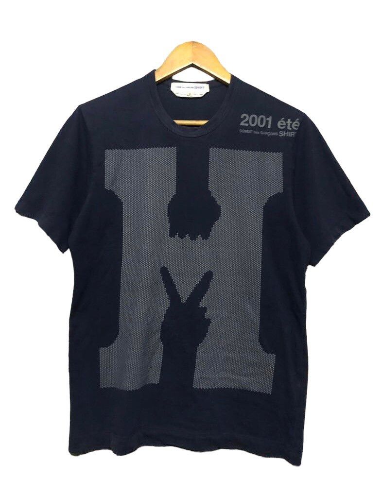 2001 Ete Comme Des Garcons Shirt Peace & Love Saying Logo - 1