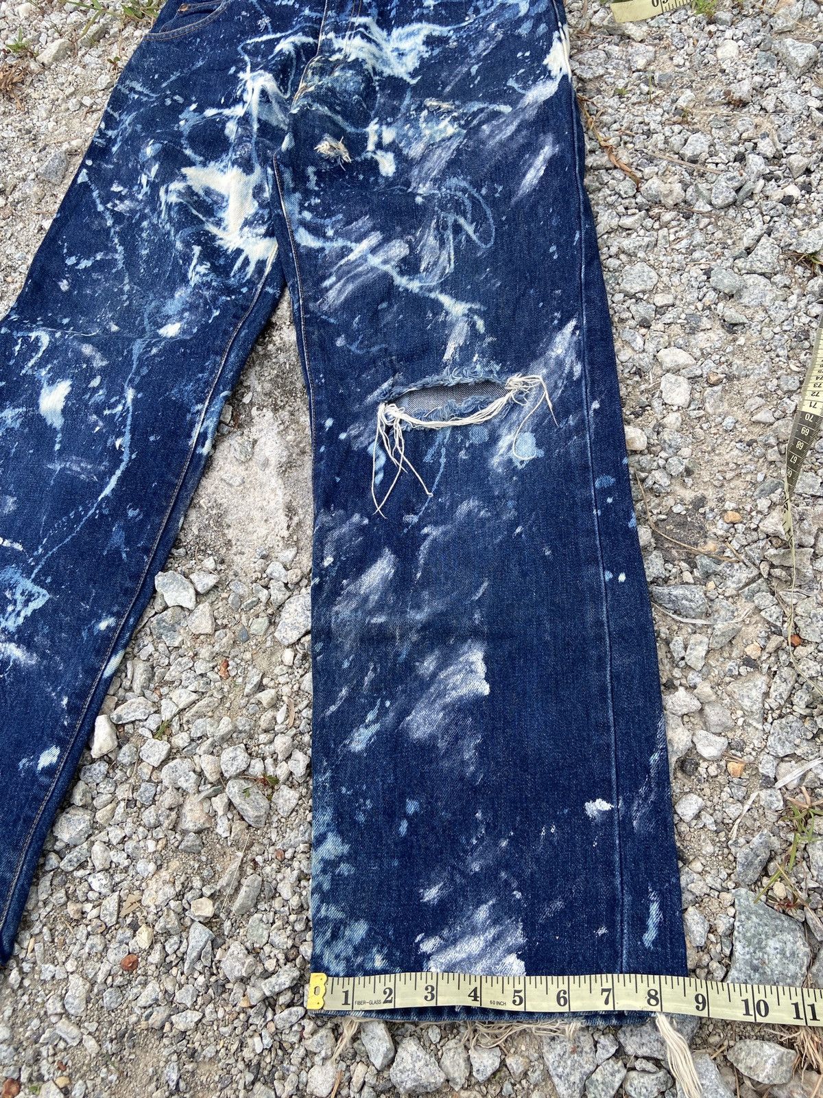 💥Vintage Distressed Painted Denim Jeans - 7