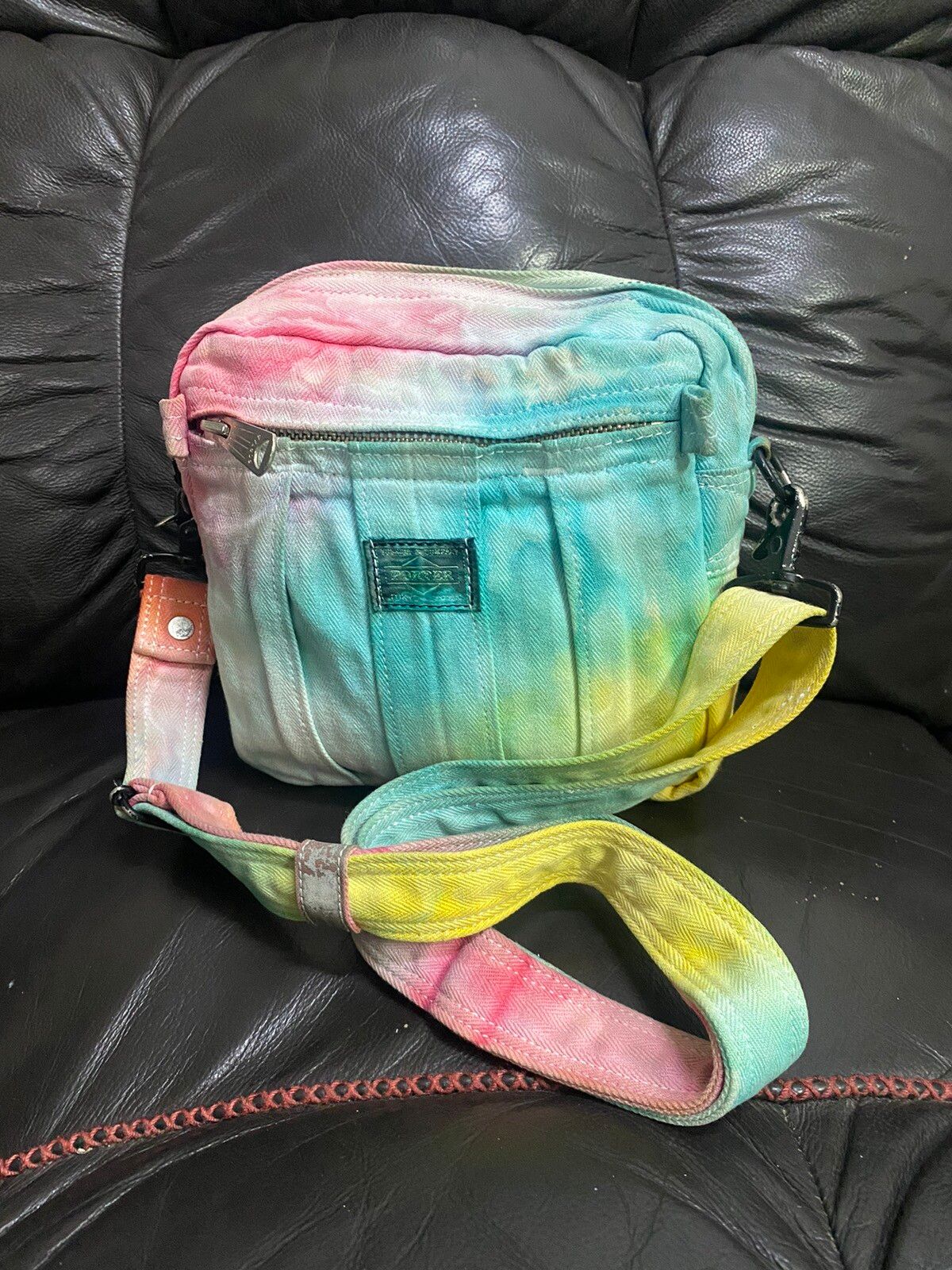 Porter Rainbow Color Cotton Crossbody Bag - 2
