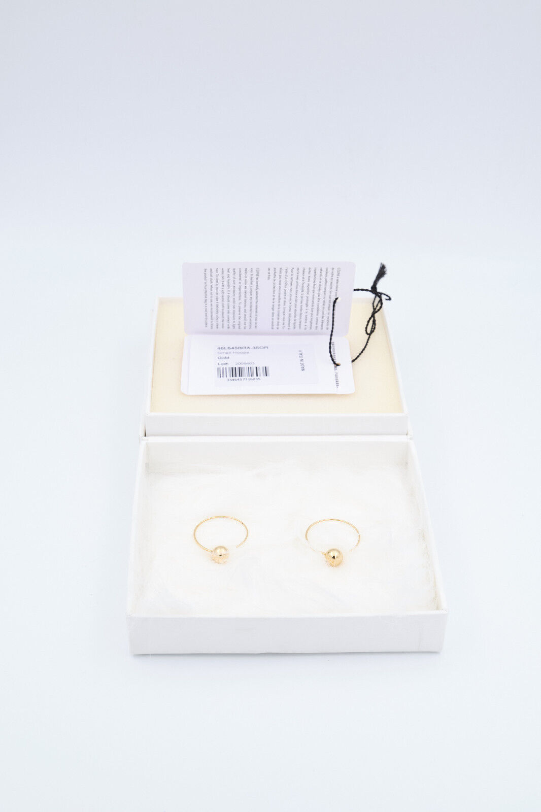 Brand New With Tags Celine By Phoebe Philo Small Hoops in Brass with Gold finish - 2