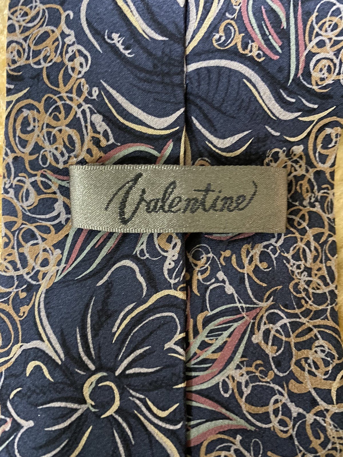 Vintage Valentino Flowers Overprints Silk Necktie - 3