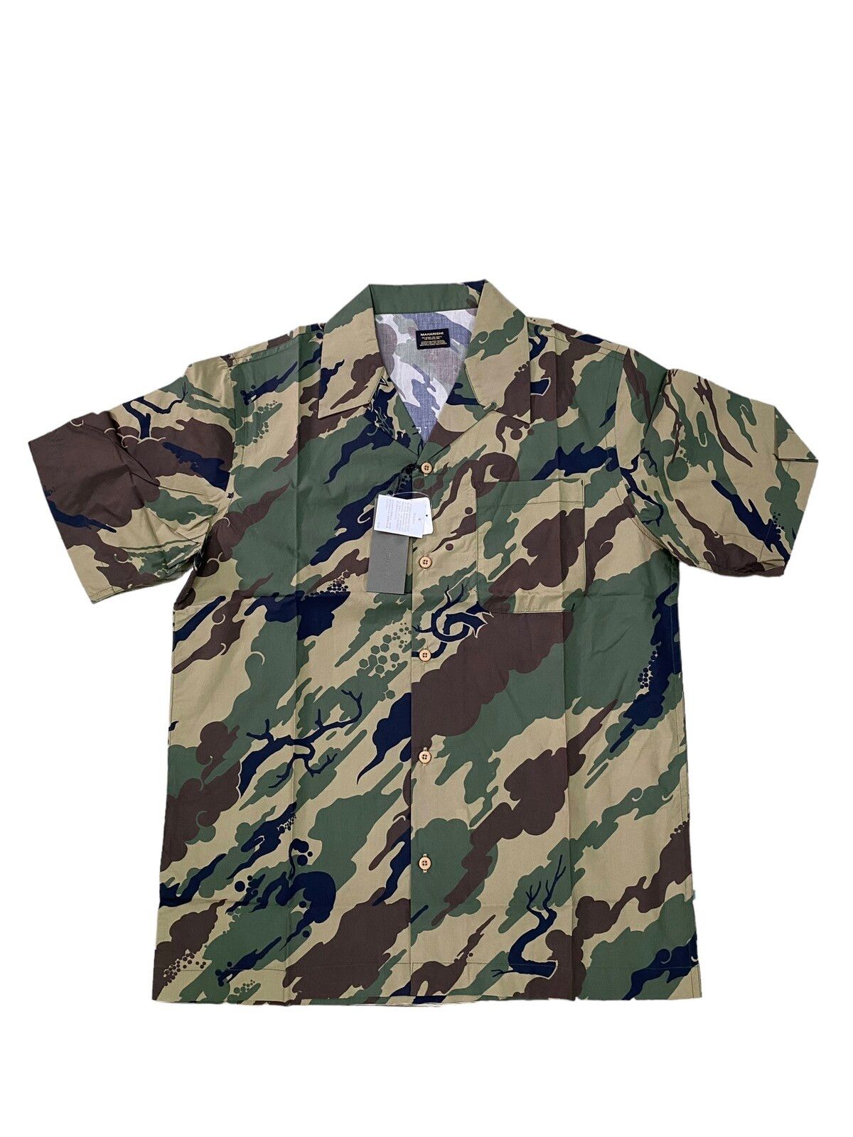 Maharishi Woodland Camo Camp Collar Shirt - 3