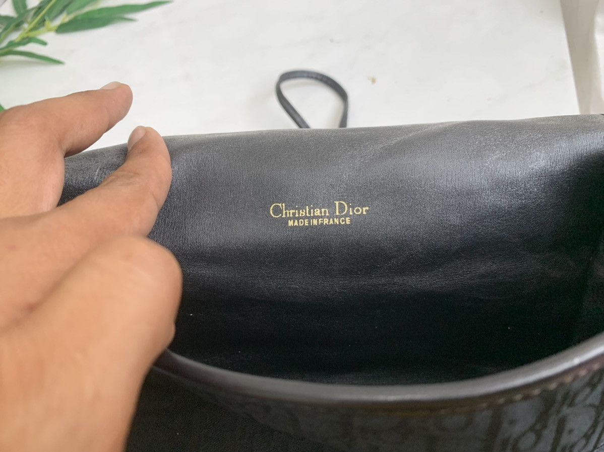 Vintage Dior Trotter Canvas Cross body Shoulder Bag Black - 12
