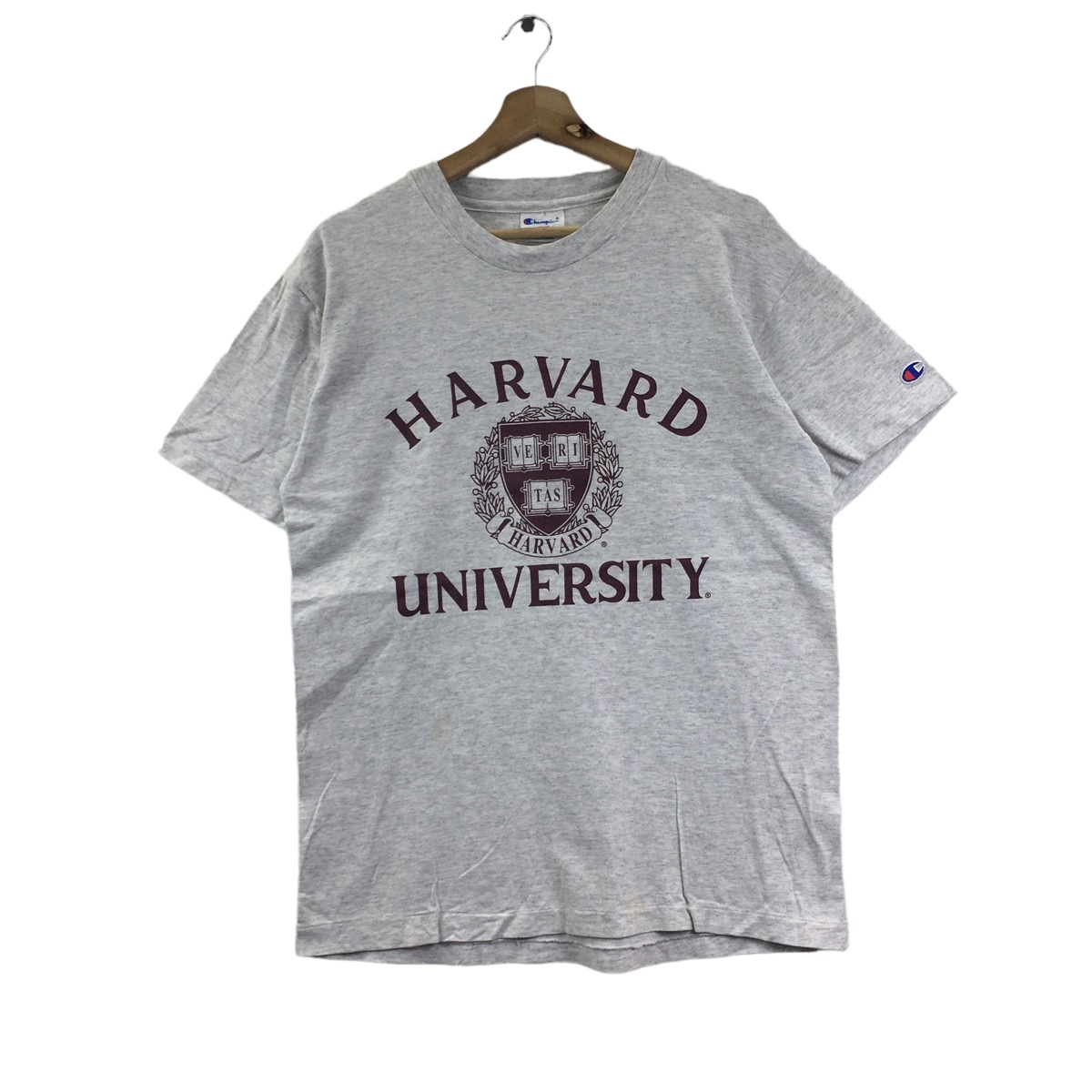 Vtg 90’ CHAMPION x HARVARD UNIVERSITY Tee Shirt Veritas Ivy - 1