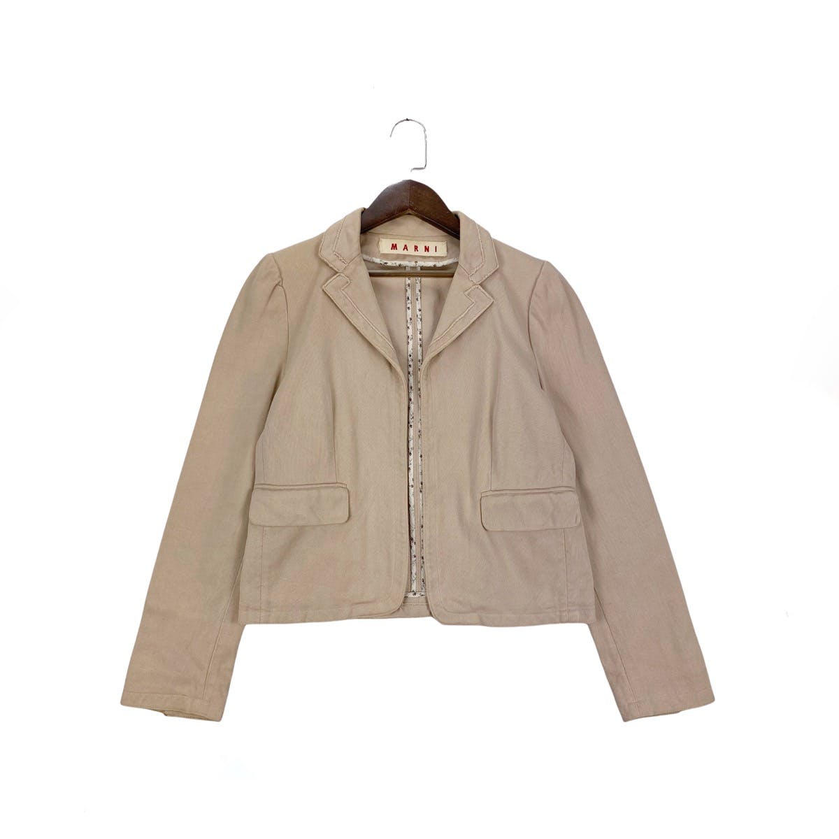 Marni Cropped Blazer Jacket Unbuttoned - 1
