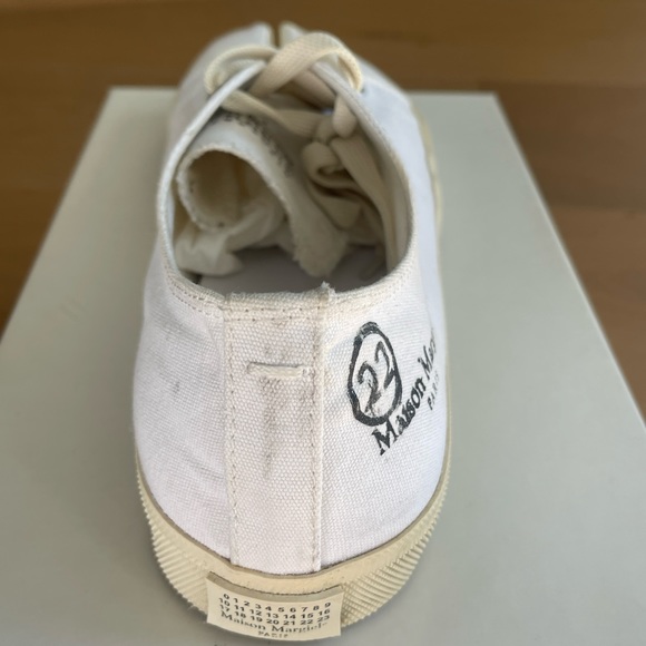 EUC - Maison Margiela White Tabi Canvas Sneakers Sz 44 (US/11) - 5