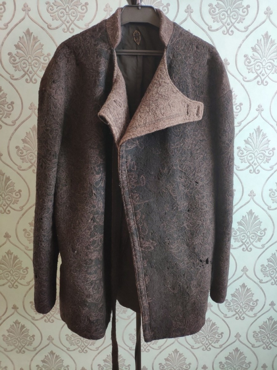 Karbon - Destroyed wool coat.Runs like Julius or RIck Owens coats - 2