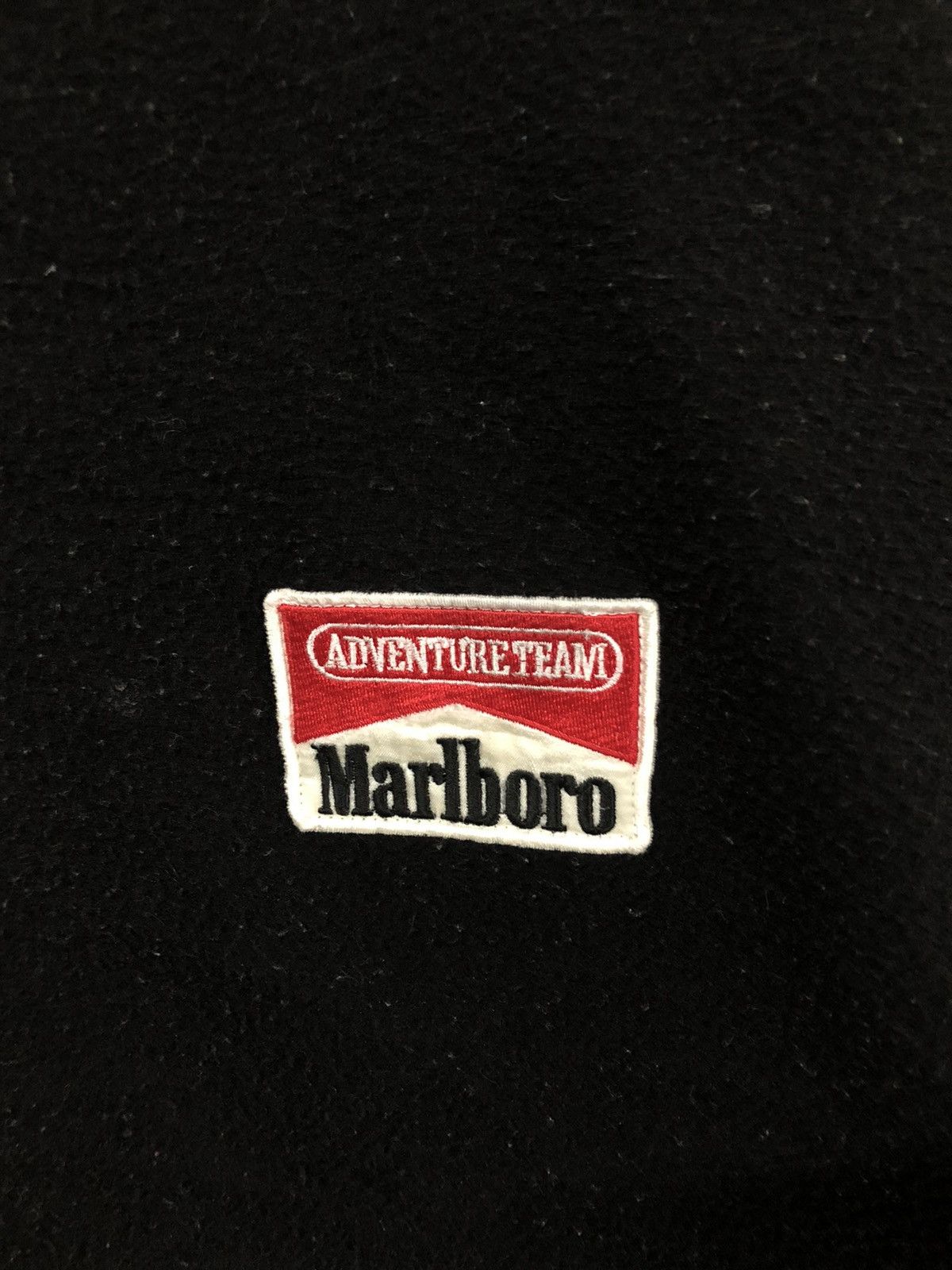 Vintage Marlboro Patch Logo Fleece Half Zipper Jacket - 9