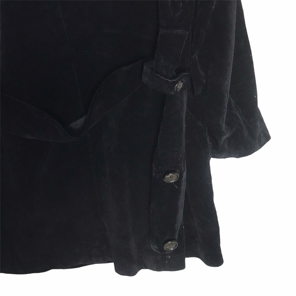 Yohji Yamamoto pour homme oversize black curdoroy coat - 4