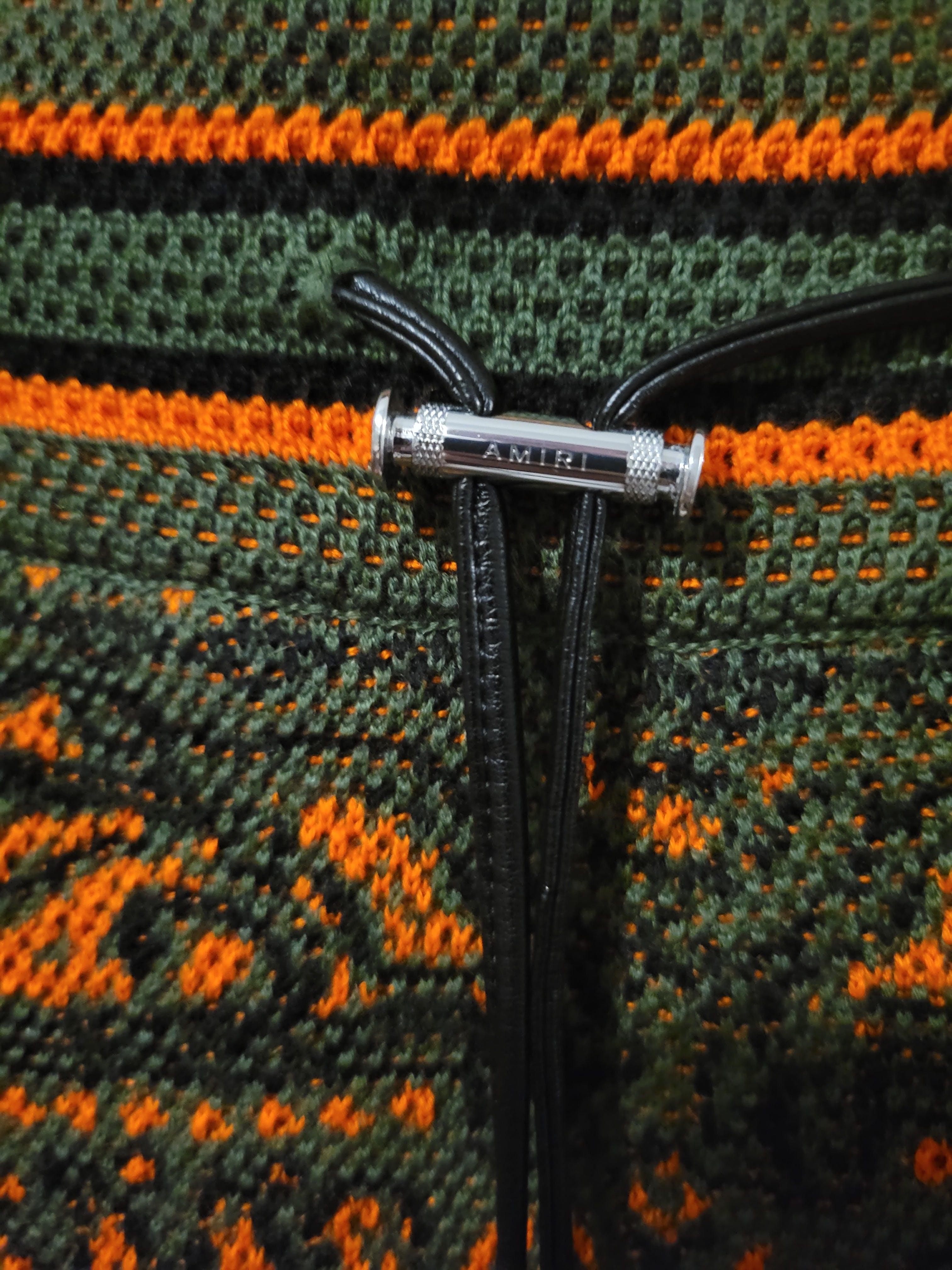 Amiri Bandana Paisley Green Orange Cashmere Joggers XXLG - 4