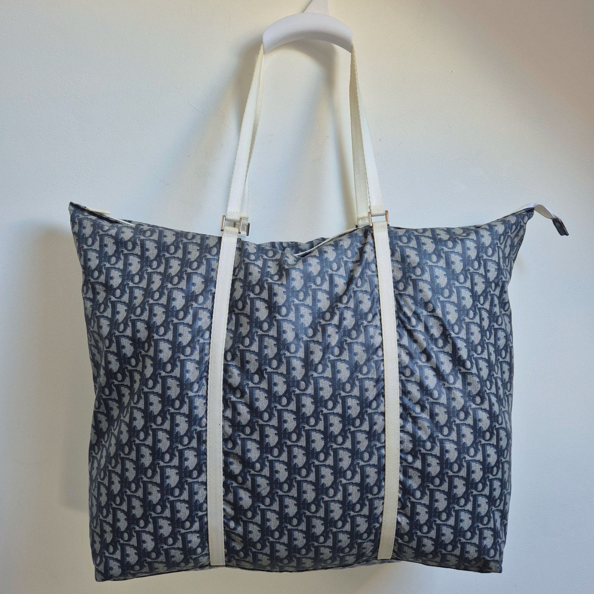 Dior Blue Monogram Trotter Print XL Tote Bag - 5