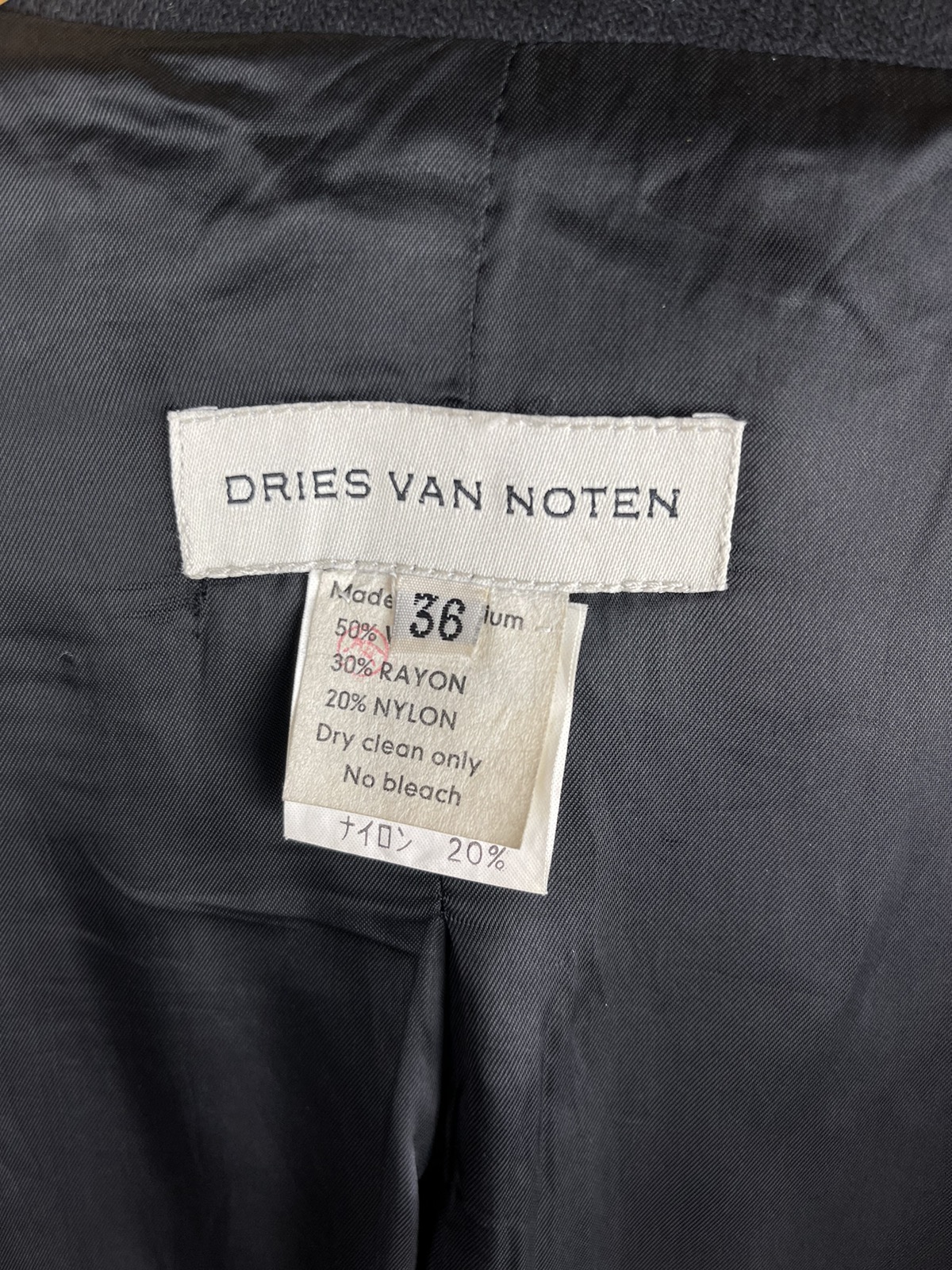 Two Way Zip, Wool Jacket Dries Van Noten size 36 - 10