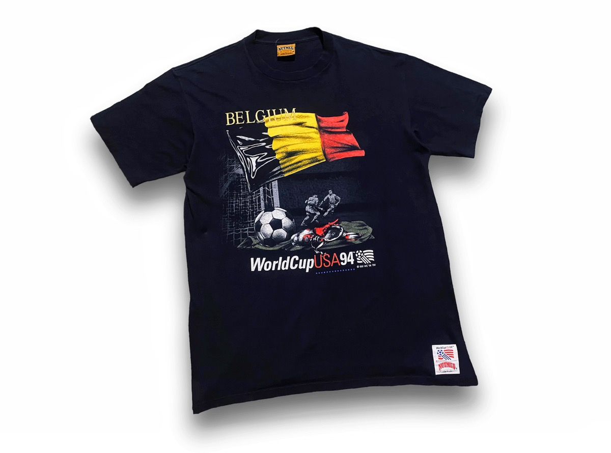 Nutmeg Mills - 1994 World Cup Belgium T-Shirt Soccer Football Made in USA - 2