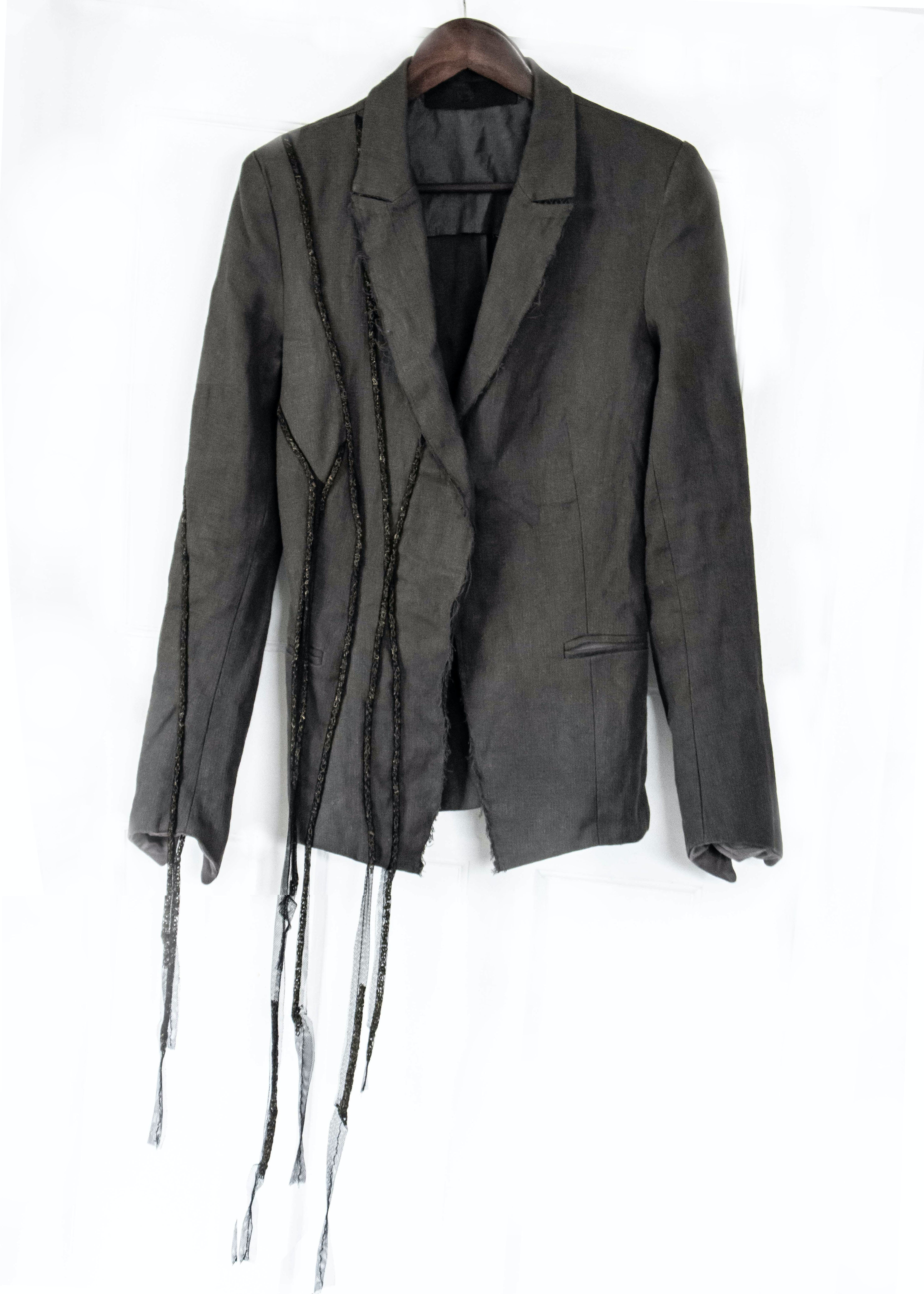 Cotton/Linen Chain Detail Jacket - 1