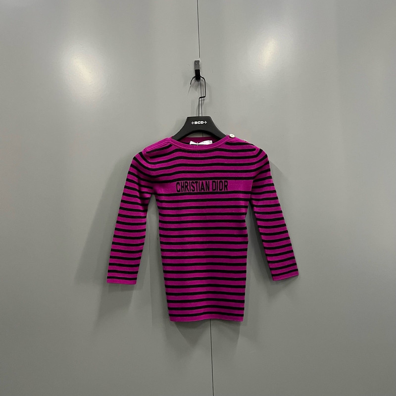 Dior Striped Logo Knit Sweater - 1