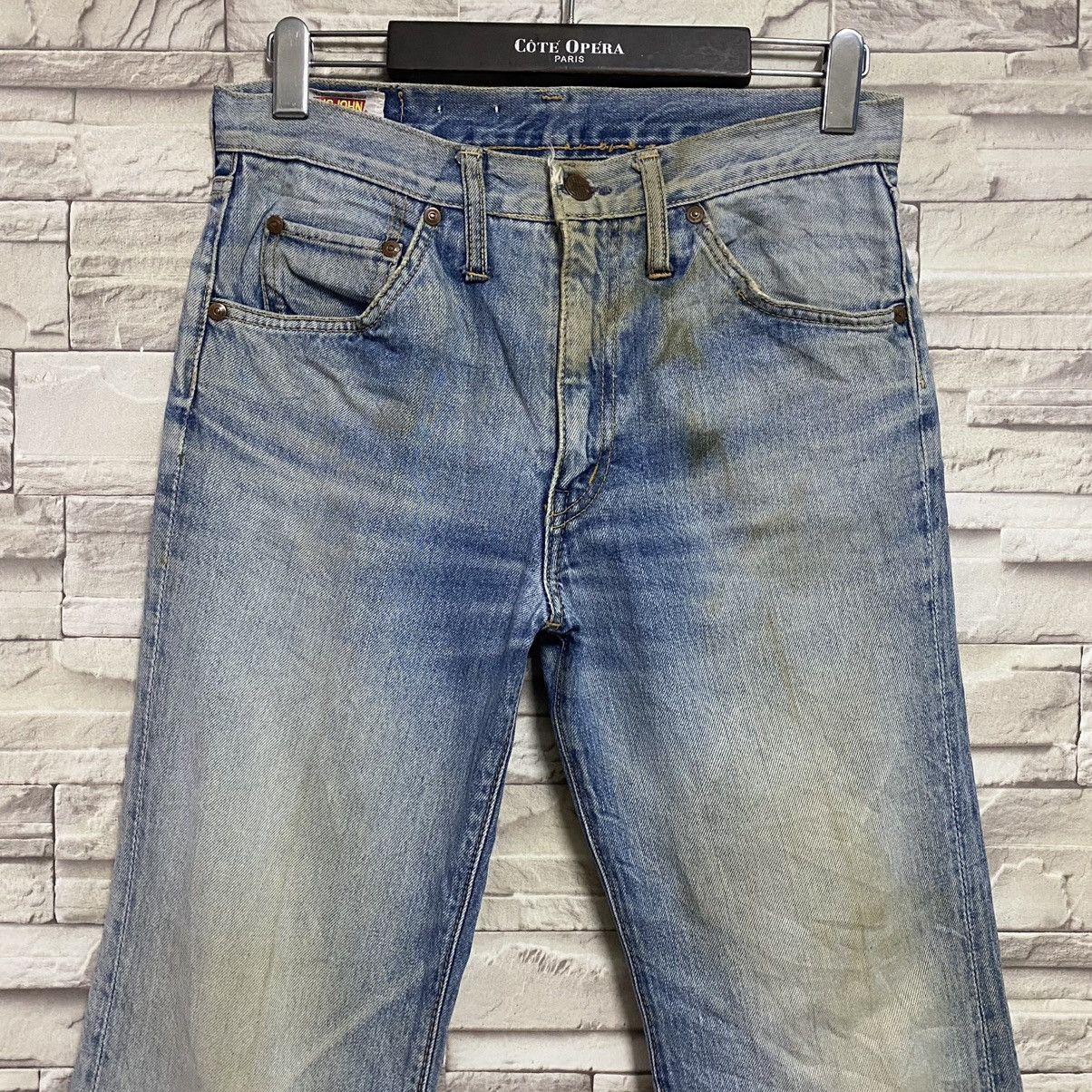 Vintage 80s Big John Distressed Rusty Bell Bottom Jeans - 4