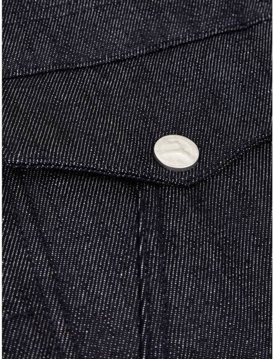RARE 775$ Dark Blue Padded Raw Denim Jacket - 5