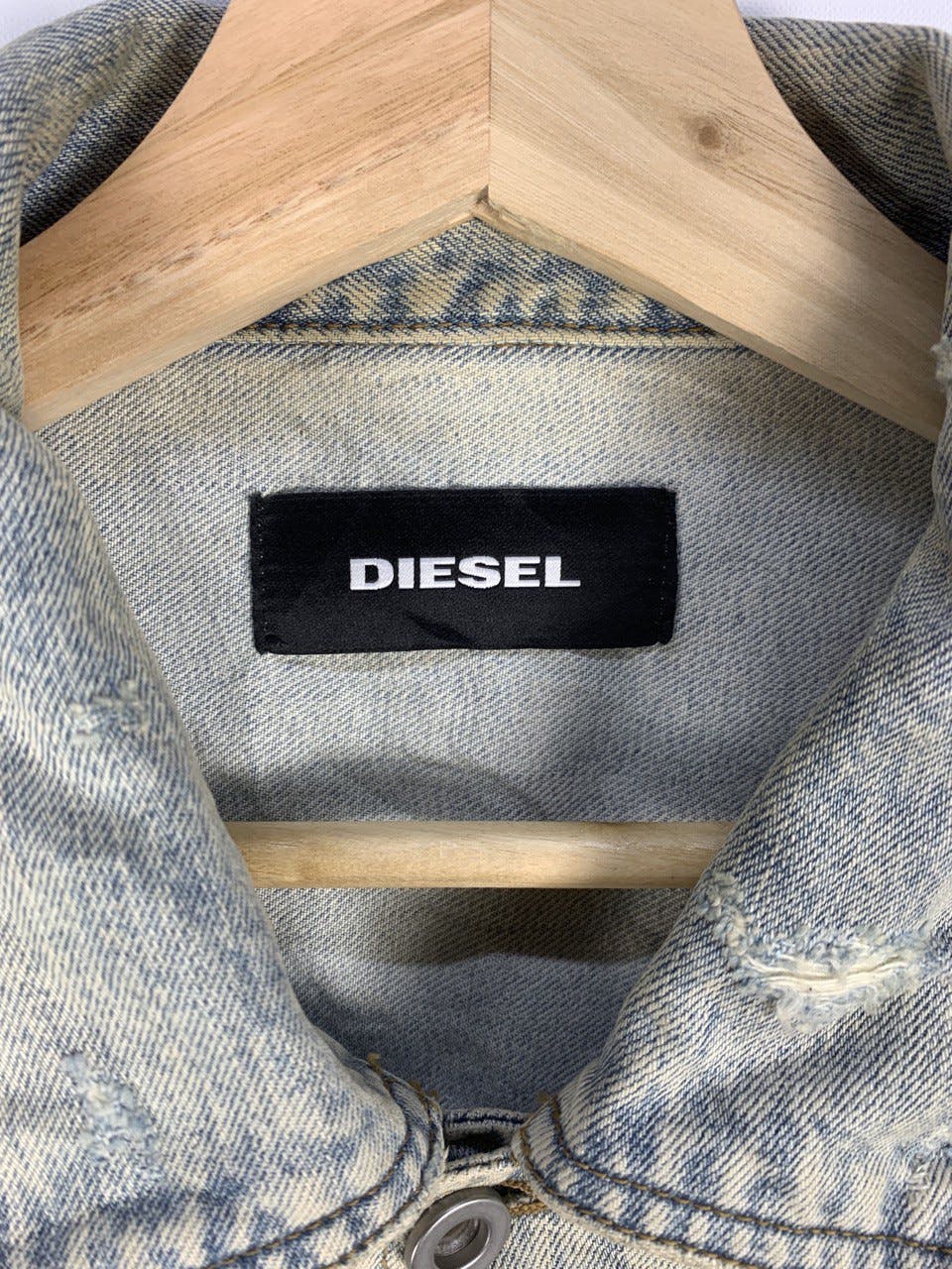 Vintage Diesel Distressed Denim Jacket - 4