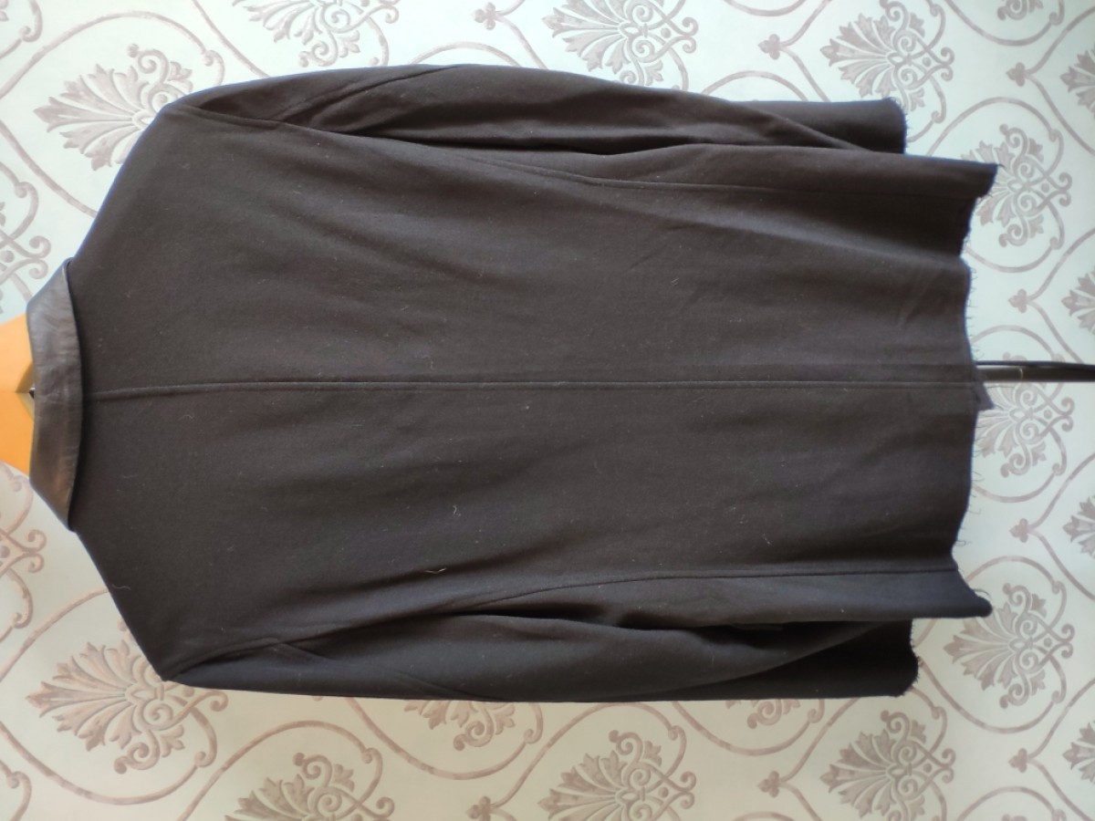 ARCHIVE ! AW2002 double breasted blazer with leather collar - 6