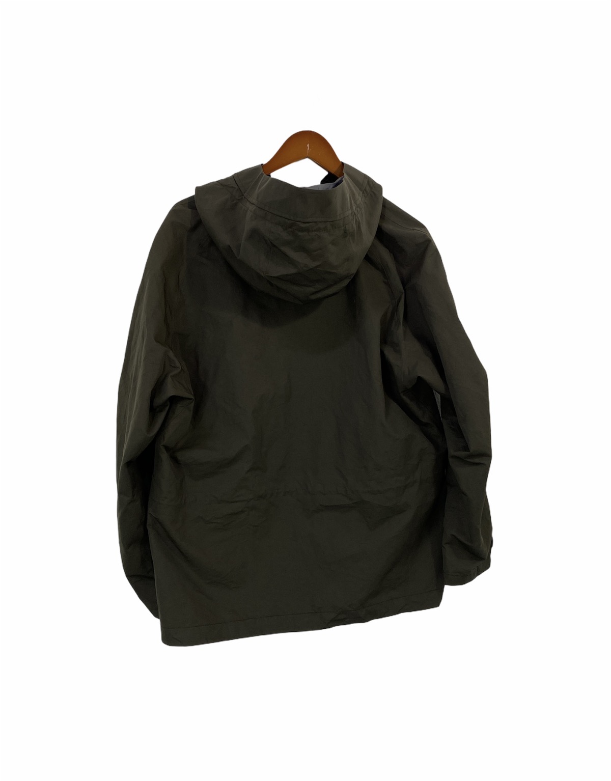 Lemaire X Uniqlo Waterproof Jacket Olive Color with Hoodies - 2