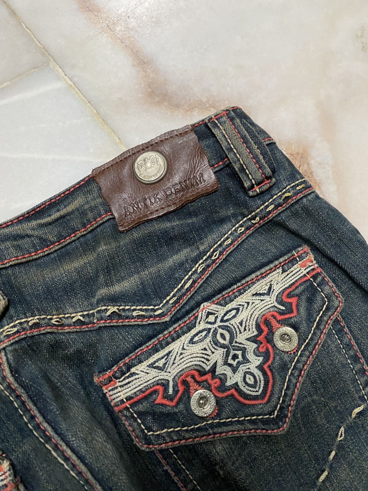 💥Flare💥Vintage 90s Antik Denim mudwash Rusty Distress Jean - 20