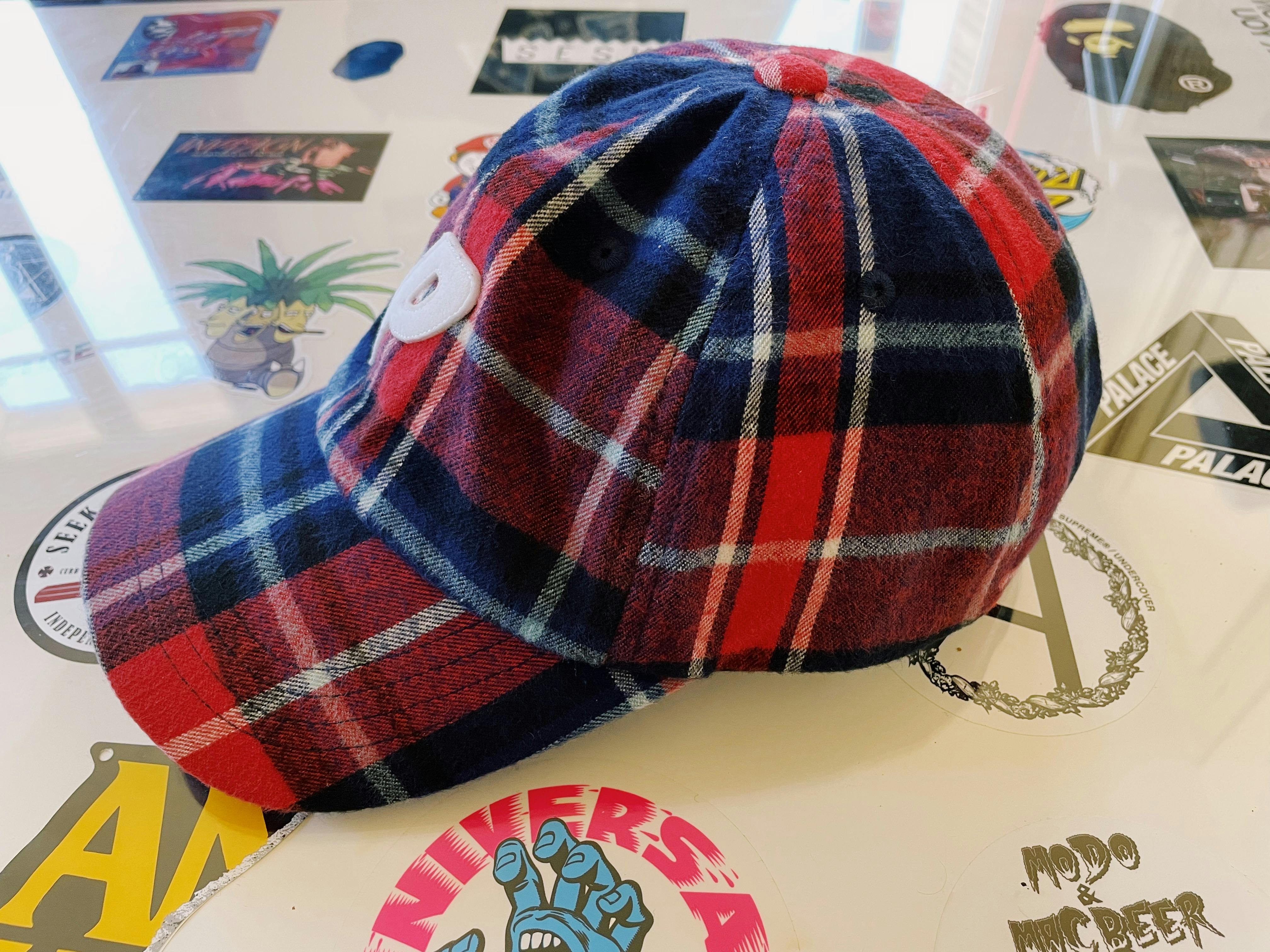 Palace P 6-Panel Flannel Cap Red / Blue - 2
